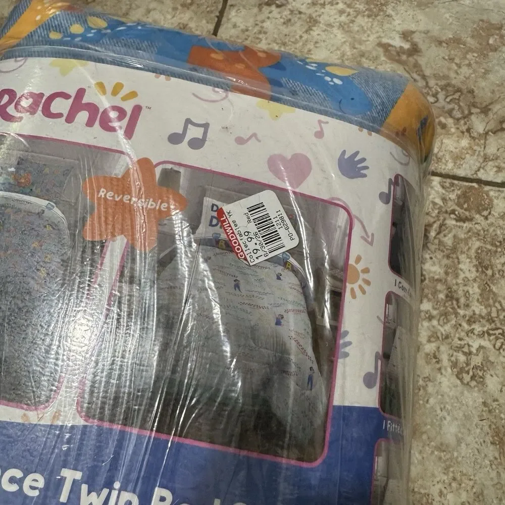 Ms Rachel Dinosaur Educational Twin Bedding Set Reversible Comforter 5 Piece Set